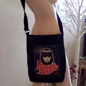 Emily The Strange Pleather  Feline Messenger Bag